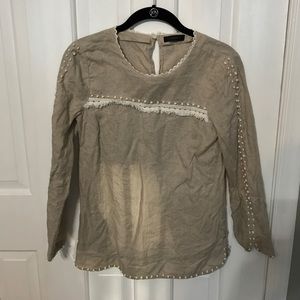 J. Crew 00 Linen Top