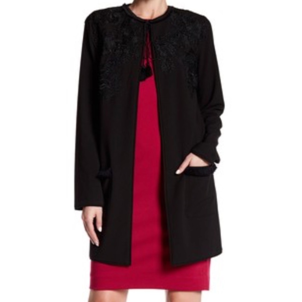 T Tahari Colette Tassel Jacket - Picture 1 of 6