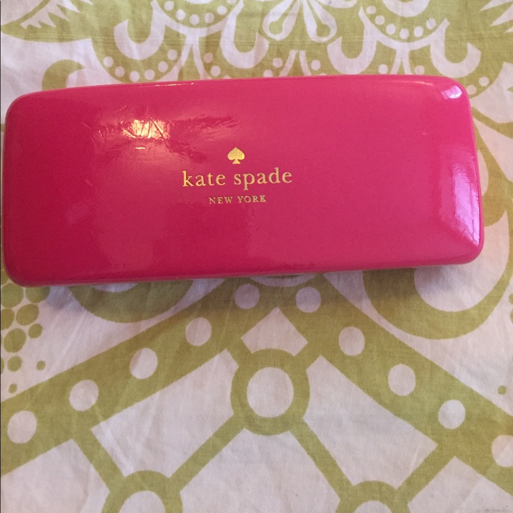 Kate Spade Cat Eye Sunglasses, case, and cleaner