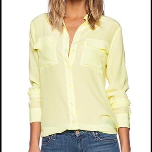 EQUIPMENT Blouse in Light Yellow Sz L