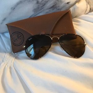 Ray-Ban Tortoise Shell 58mm Aviators