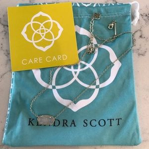 Elisa Gold Pendant Necklace In Iridescent Drusy