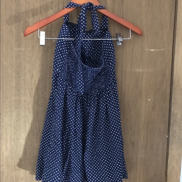 Navy Blue Polka Dot Dress - Picture 2 of 2