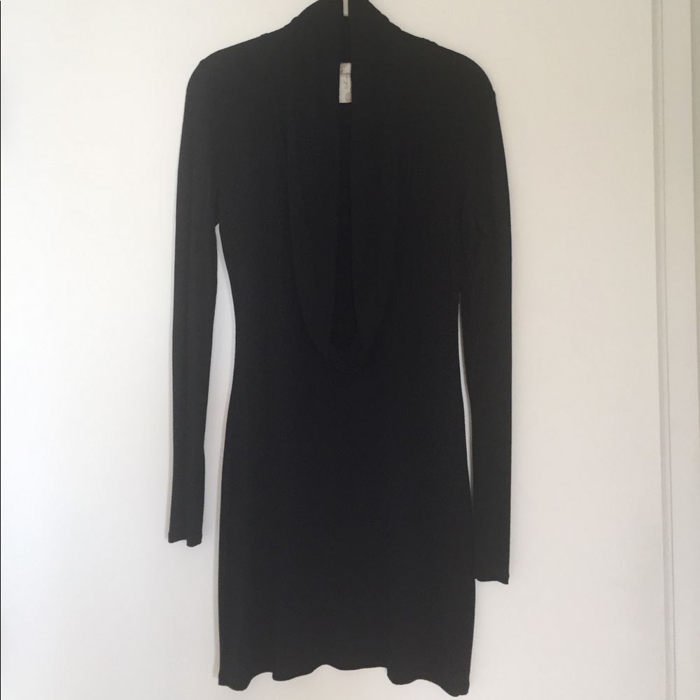 Frenzii black jersey Long Sleeve dress size S