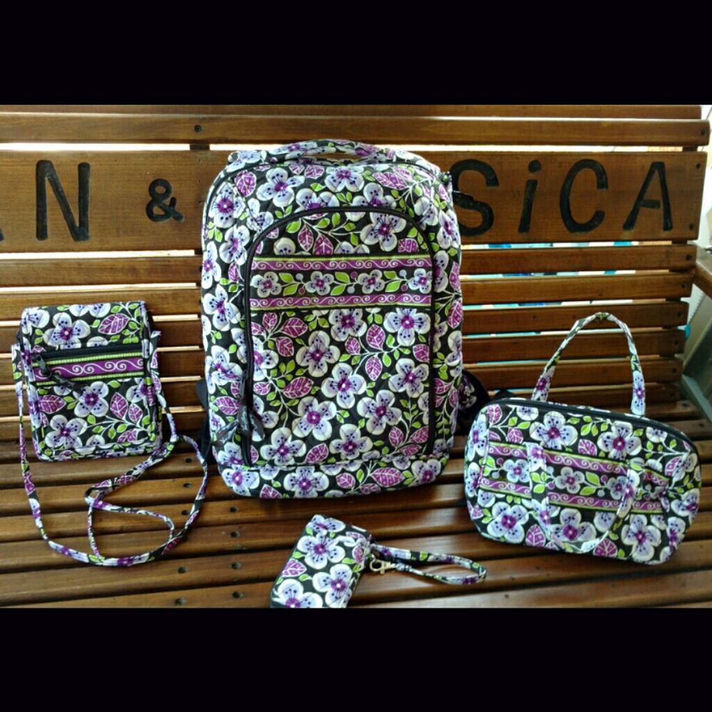 *Sold elsewhere*Vera Bradley Plum petals backpack
