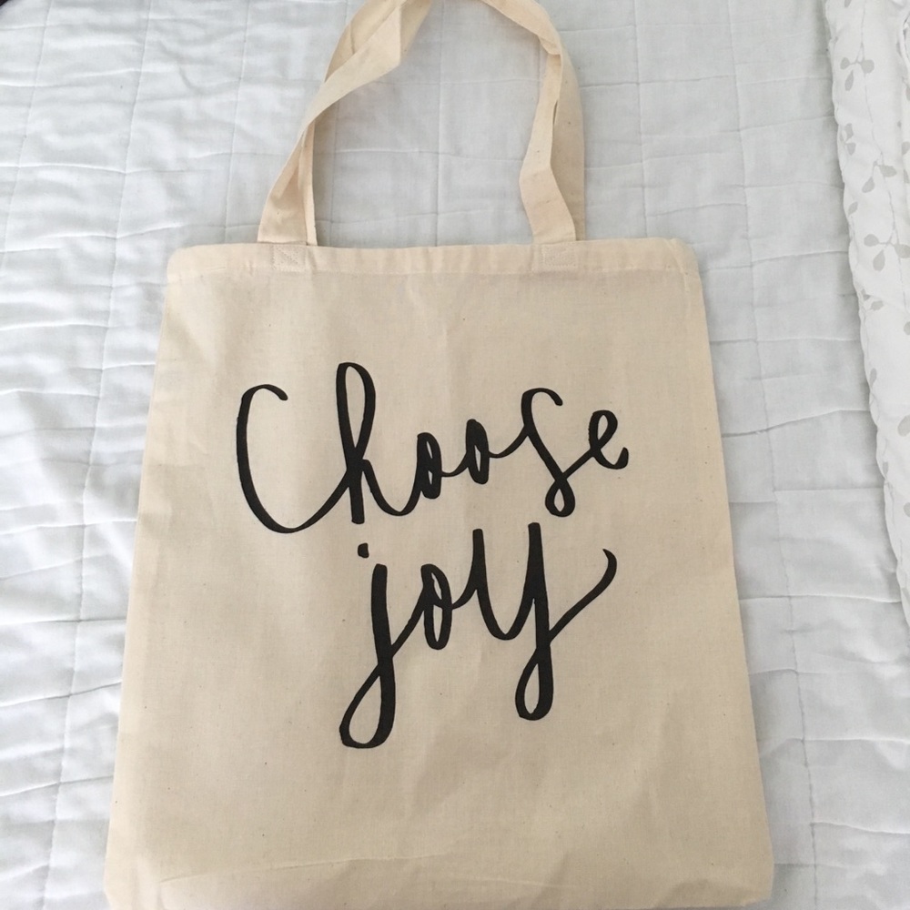 "Choose Joy" Canvas Tote Bag