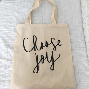 "Choose Joy" Canvas Tote Bag