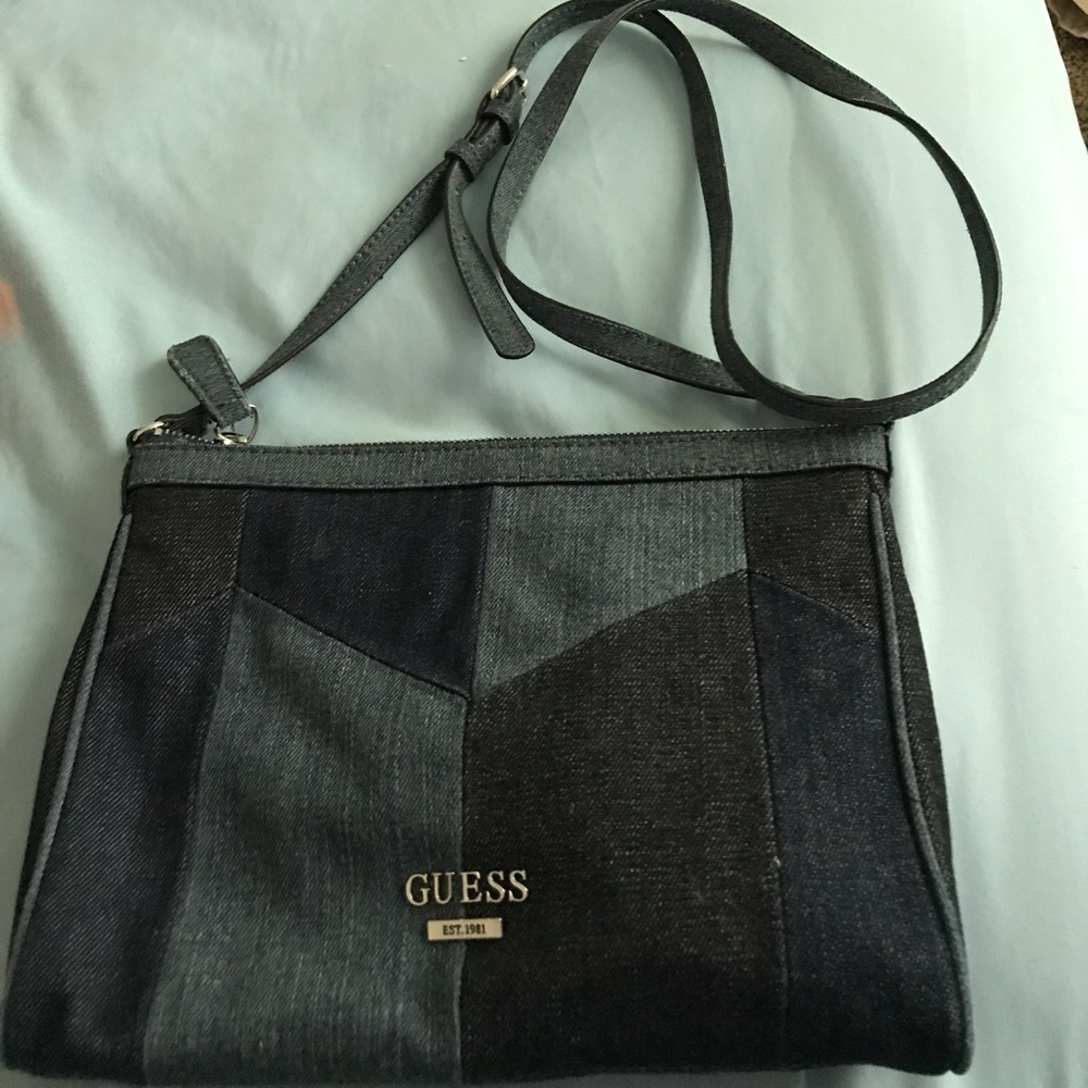 Guess jean cross body purse like new