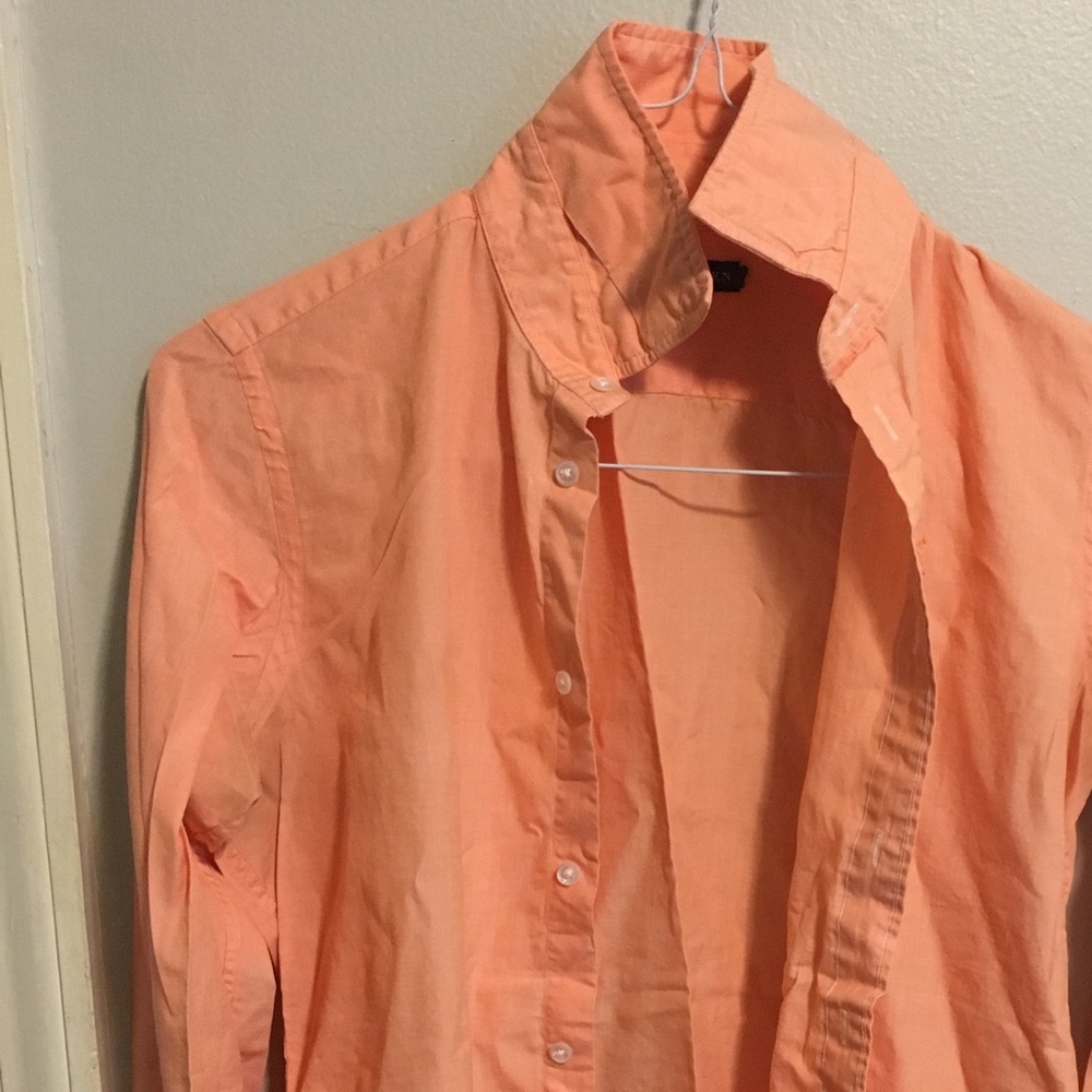 Ralph Lauren button down in orange. Size 6.