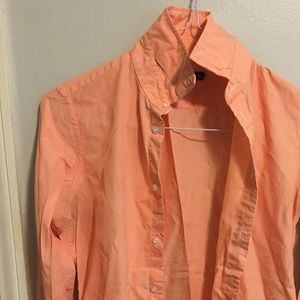 Ralph Lauren button down in orange. Size 6.