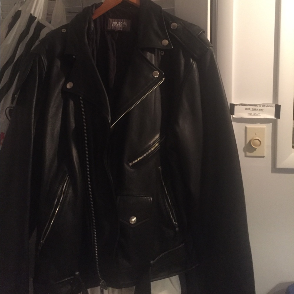 Leather bike jacket