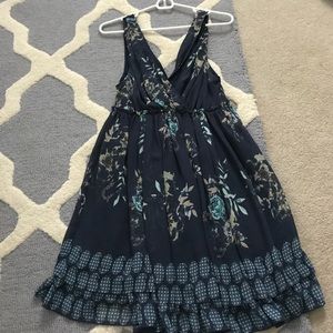 Free People Navy Floral dress