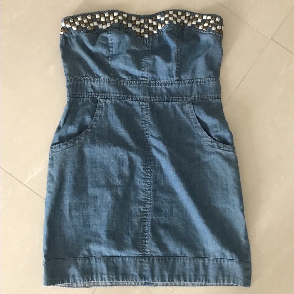 Free People Denim Studded Dress