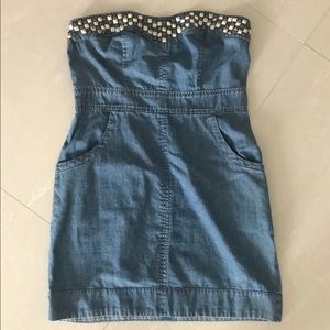 Free People Denim Studded Dress