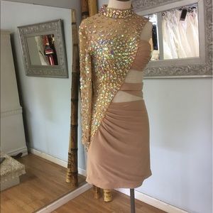 Cream cocktail dress