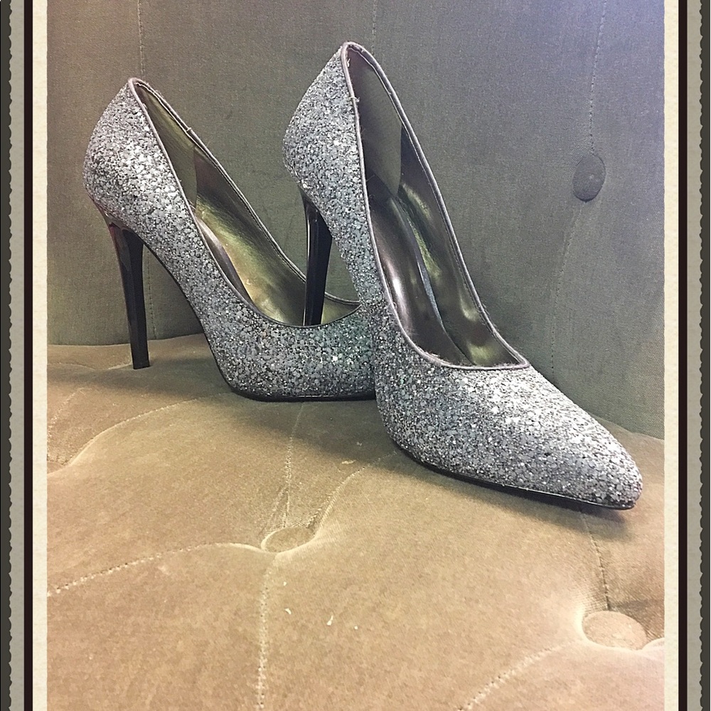 Powder blue/silver shoes