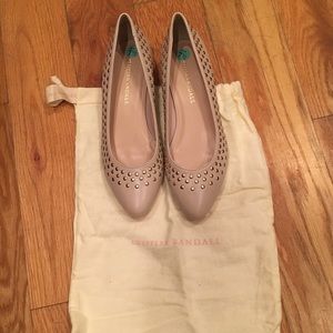 Loeffler Randal nude studded flats 7.5