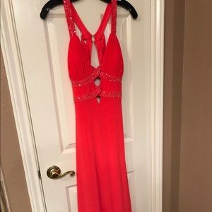 Coral prom dress