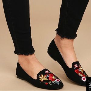 Lulu’s embroidered flats - never worn!