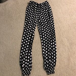 Polka dot joggers