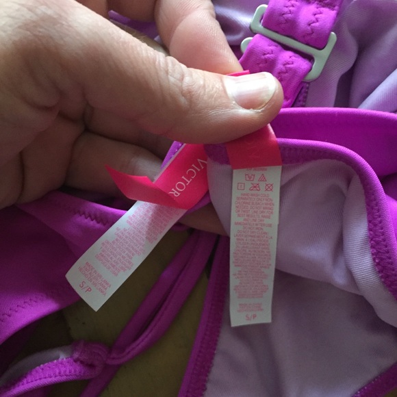 VICTORIA SECRET FUCHSIA STRETC STRING BIKINI SET S - Picture 8 of 10