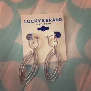 Lucky Brand hammered silver earrings
