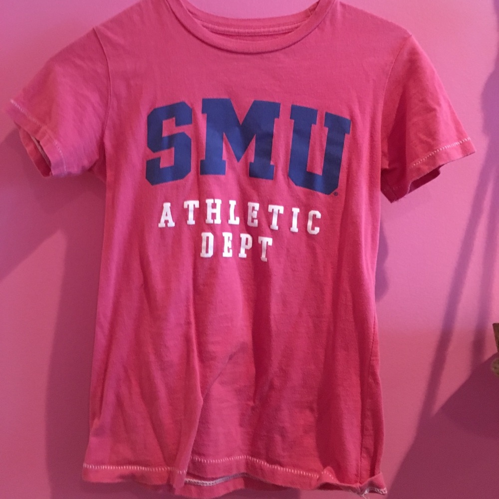 SMU pink cotton tee