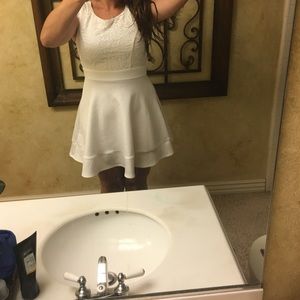 Above Knee white mini with lace