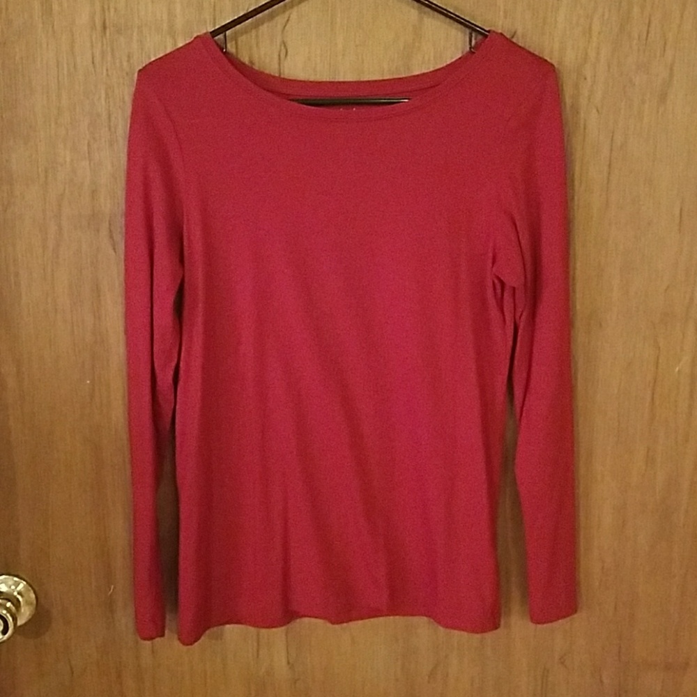 Red long sleeve top