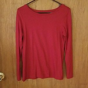 Red long sleeve top