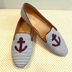 J.Crew ⚓️ Embroidered Anchor Loafers