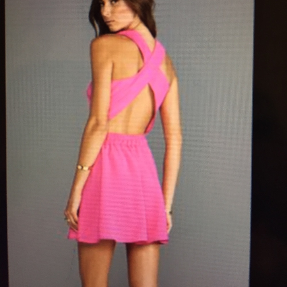 Hot pink open back Naven dress, size 4