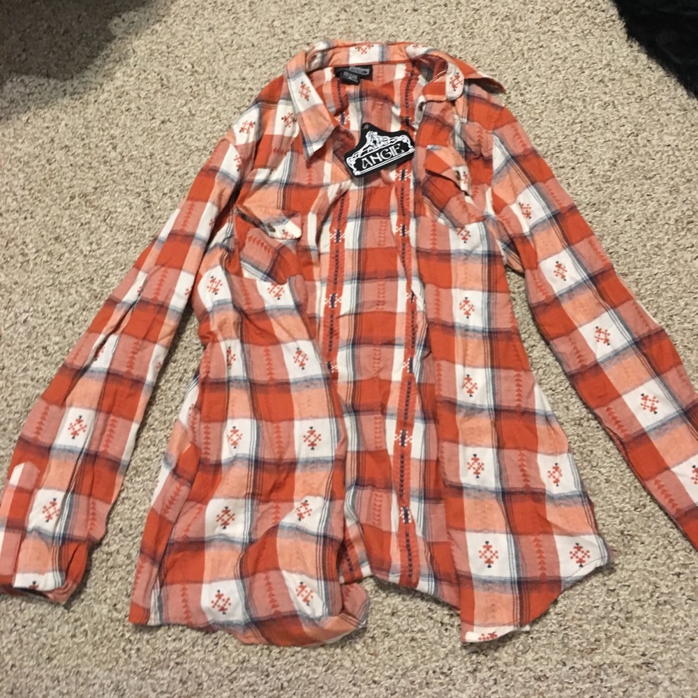 Angie Plaid Top