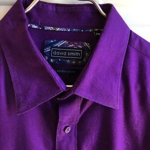 David Smith XXL Purple Dress Shirt