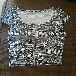 Multi pattern crop top