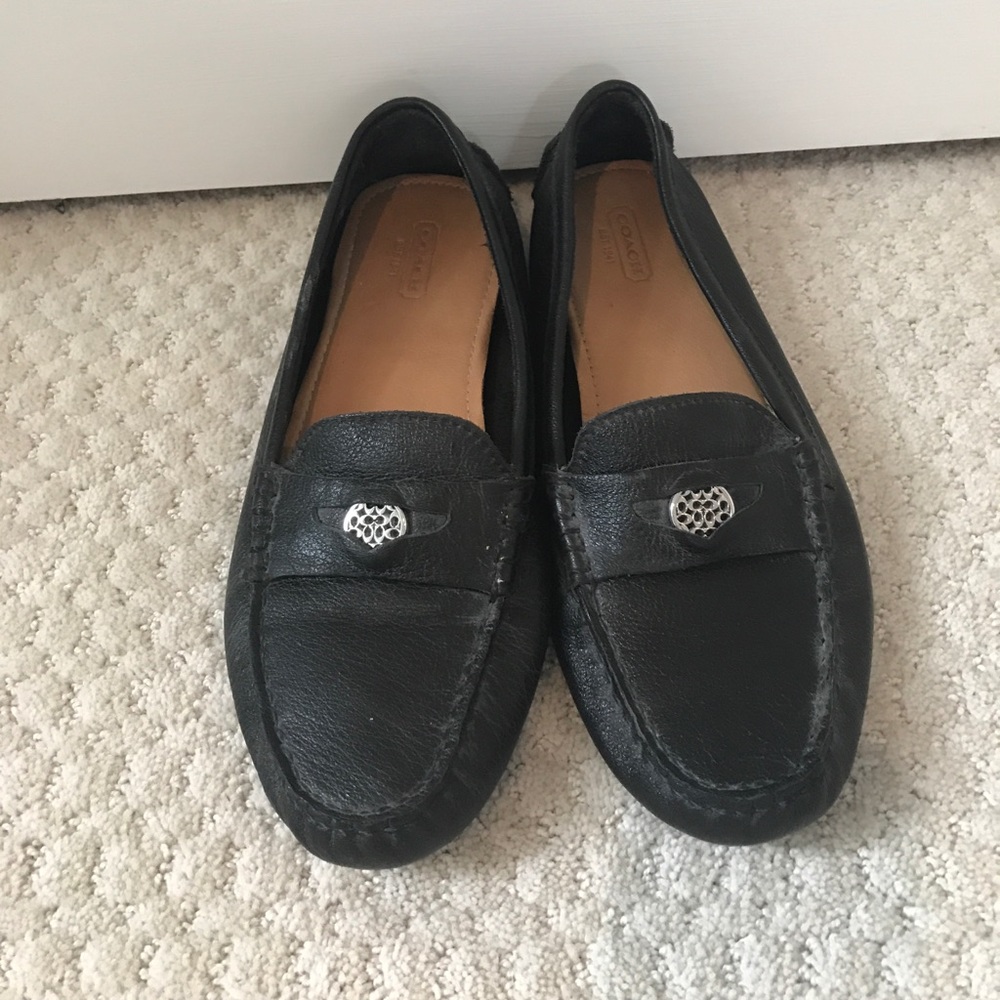 Coach black loafers