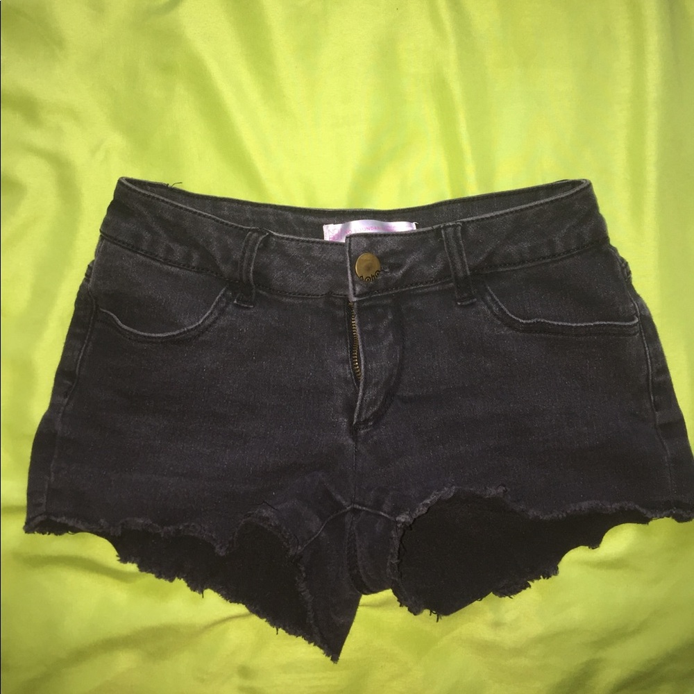 black shorts