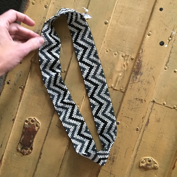 ANTHROPOLOGIE BEADED BELT BOHO FULL BEAD STRETCH WIDE BELT M L NWT INDIA