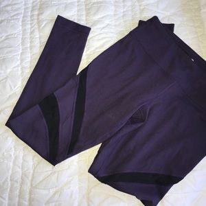 Purple Cutout Yoga Pants