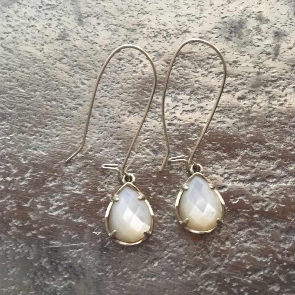 Kendra Scott White Dee Earrings