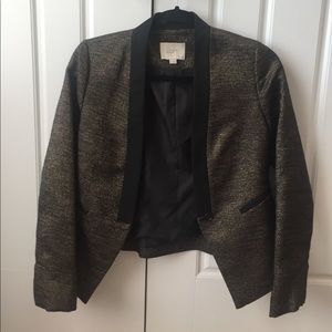 NWOT Loft metallic gold and black blazer