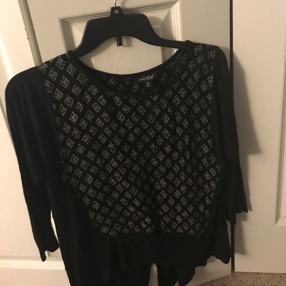 Lucky Brand black and white dress shirt