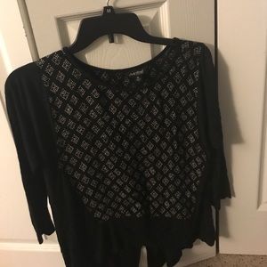 Lucky Brand black and white dress shirt