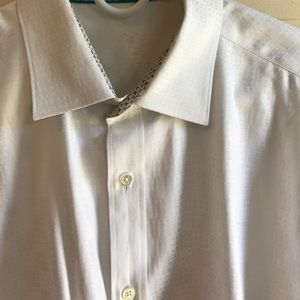 White on white Bugatchi dress shirt