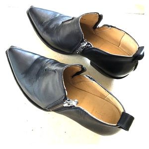 Frye Sacha Moto Shootie (black leather booties)