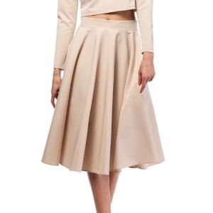 Beige midi skirt
