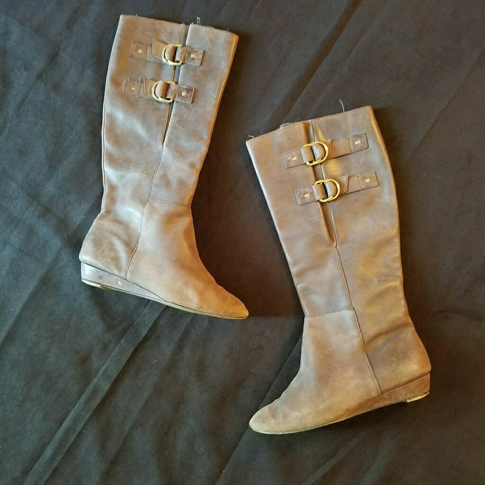 Seychelles brown leather knee high boots sz 6