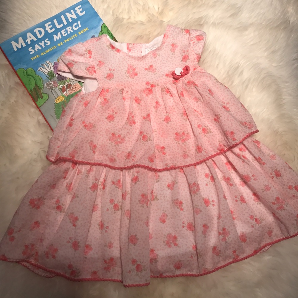 Pink Floral Baby Dress (4-6 Mo)
