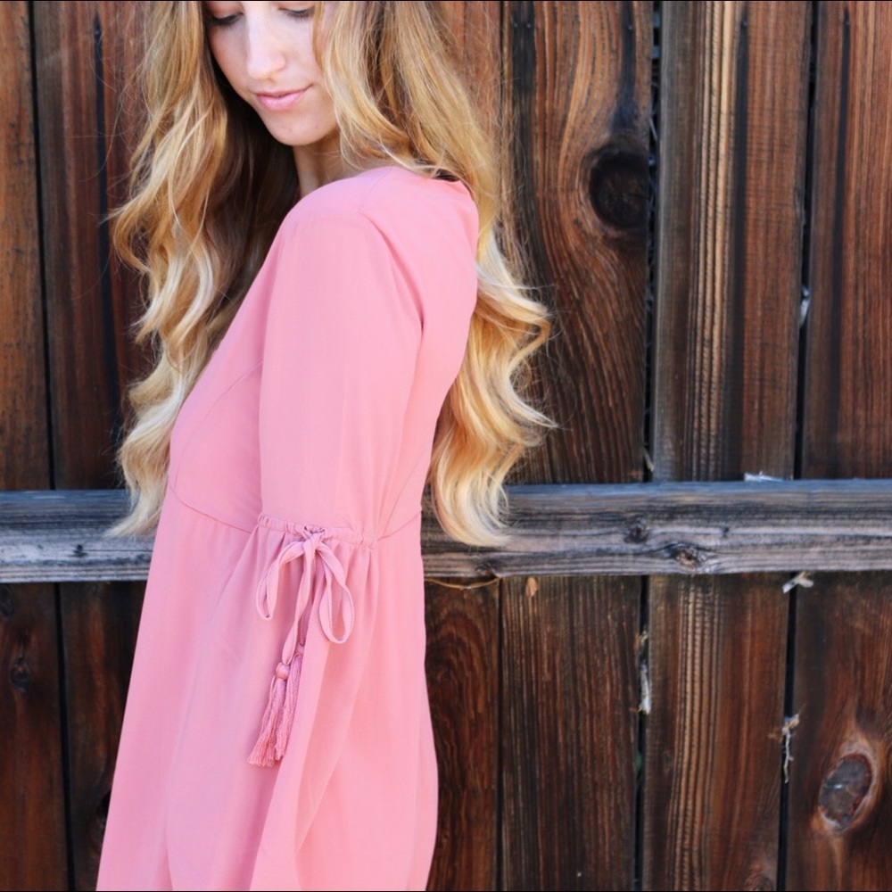 pink ruffle dress - Picture 2 of 4