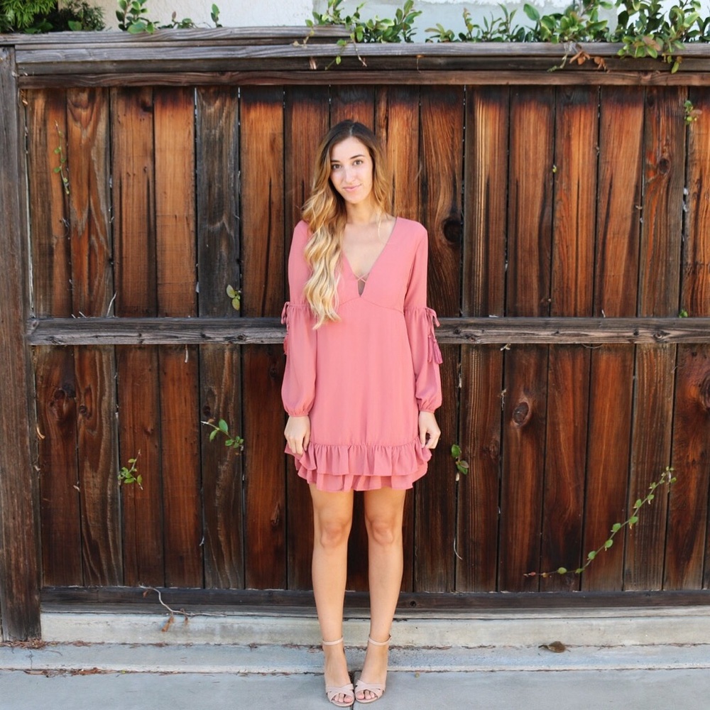 pink ruffle dress - Picture 4 of 4